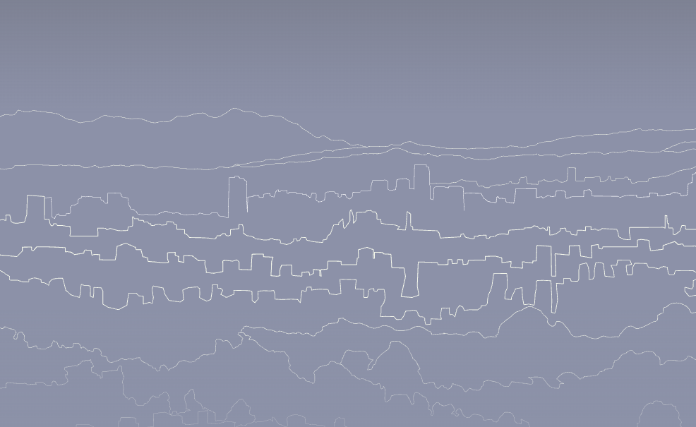 Satellite imagery over a city